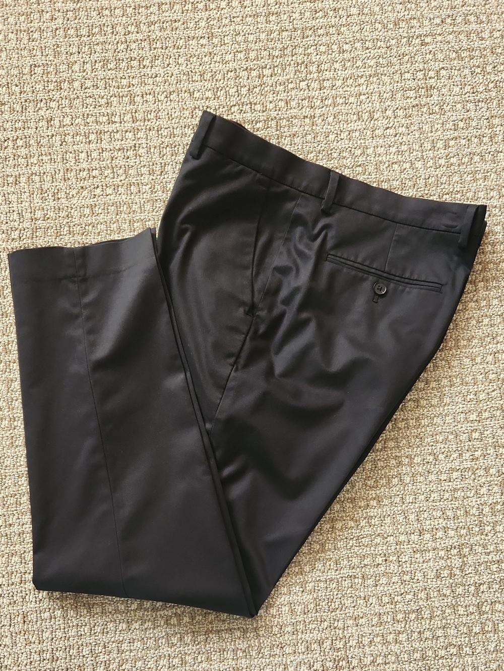 Express Mens Extra Slim Black Trousers 33 x 30